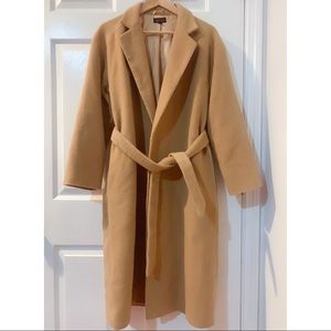 TOPSHOP Camel Wrap Coat
